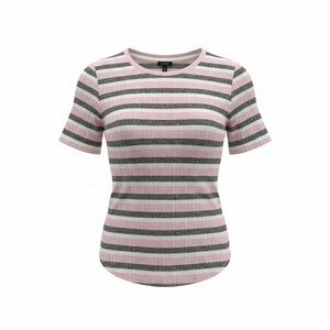 Jones New York Signature Striped Ribbed Knit Top